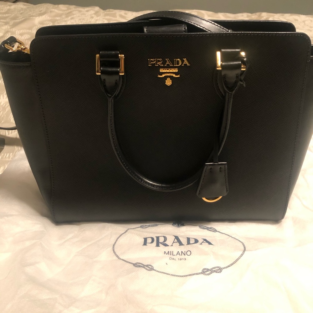 Authentic Prada Saffiano Lux handbag
